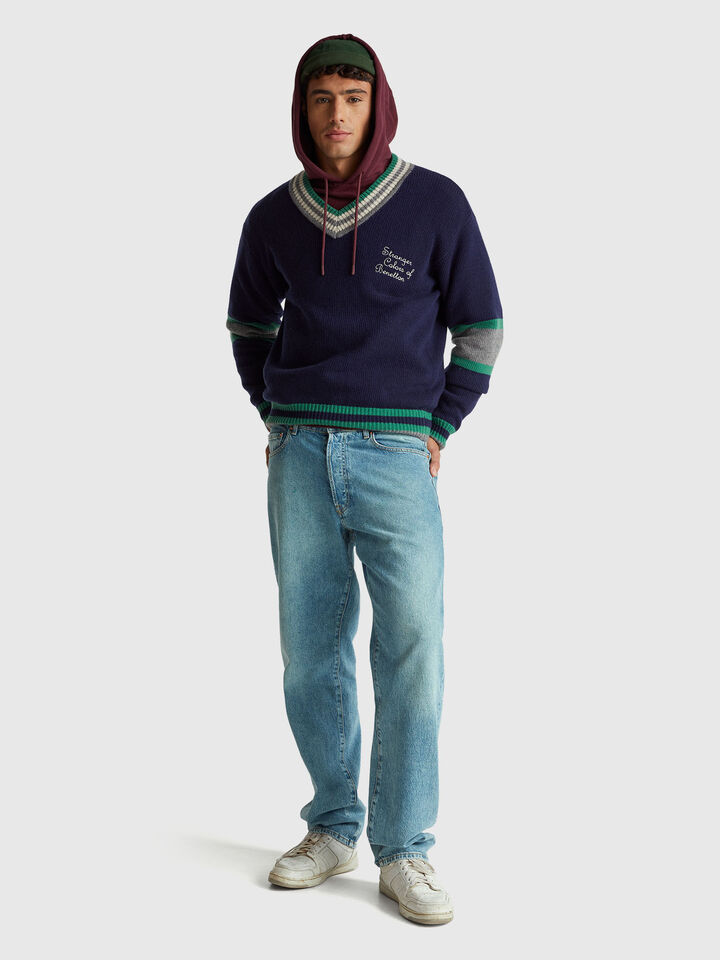 V NECK SWEATER L/S Men image number 3